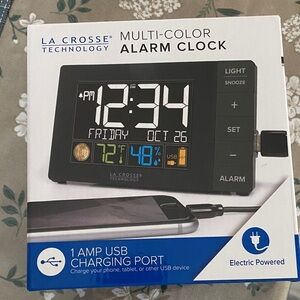 Black Multi-Color Alarm Clock
